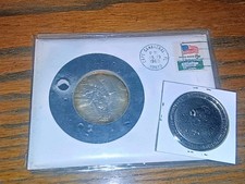 Vintage 1969 Apollo 11 Man on the Moon Sterling Silver Medal Set 99 Enterprises picture