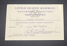 World Series  1964 Little League Baseball certificate, Williamsport pa. FD12 picture