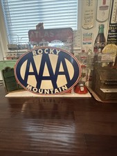 Vintage Original AAA Rocky Mountain Double Sided Metal SIGN picture
