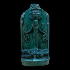 Authentic Rare Ancient Egyptian Horus Stele Harpocrates Magic 1200 BC picture