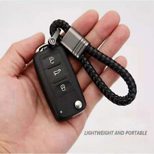 Braided Faux Leather Strap Key Chain Ring Car Keyring Keychain Gifts for Men Fob picture