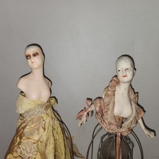 Antique 1920s Half Doll Boudoir Lamp-munzerlite 14