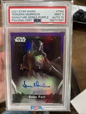 Topps 2021 Star Wars Signature Boba Fett Temuera Morrison Auto /99 Psa 9 Auto10 picture