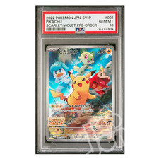 Pokemon Card Pikachu Scarlet & Violet Pre-order Promo 001/SV-P JP - PSA 10 picture