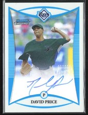David Price 2008 Bowman Chrome Refractor Auto /500 A #BCP111 Tampa Bay Rays picture