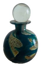 Mdina  Vintage Blue Glass  Perfume  Bottle  And Stopper  Art Glass picture