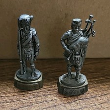 Scottish pewter bagpiper /solder figurine  Piper Craft in Glenboig, Scotland, picture