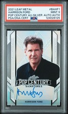 2021 LEAF METAL Harrison Ford Pop Century Silver Autograph PSA 9 MINT picture