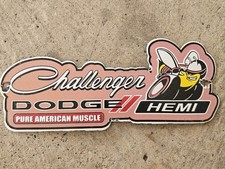 VINTAGE DODGE HEMI DEALERSHIP PORCELAIN SIGN 12