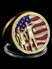 Thank You Veterans Gold Challenge Coin picture