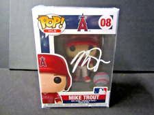 Mike Trout Autographed Funko Pop  MLB with COA  Red uniform and white autograph picture