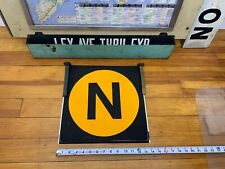 R27/30 1984 NYCTA NY NYC SUBWAY ROLL SIGN N LINE BROOKLYN BROADWAY HERALD SQUARE picture