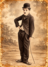 Charlie Chaplin Custom photograph print card picture