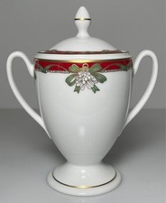 Waterford Holiday Ribbons Sugar Bowl and Lid 4 1/4
