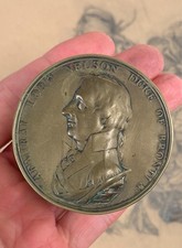 Antique Lord Nelson Portrait Brass Snuff Box Tobacco Early 19th C. English RARE picture