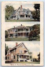 c1909 Memphis Missouri MO Vintage Postcard Group Residences Building Multi View picture