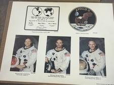 Vintage  Apollo 11. First Manned landing 11 Prints Armstrong Collins Aldrin. picture