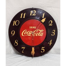 Vintage 1950s Coca-Cola GE Telechron Metal Wall Clock 18