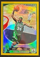 PAUL PIERCE 2003-04 Topps Chrome Gold Refractor 16/99 picture