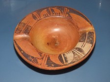 c.1950 ASHTRAY HOPI INDIAN POTTERY SIGNED FLORENCE CHOYOU EAGLE CLAN 5