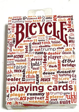BICYCLE Deck of Table Talk Playing Cards {Red} FACTORY SEALED picture