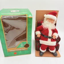 GEMMY 1996 Animated SNORING SANTA in Armchair North Pole Productions WORKS Box picture