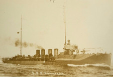 USS Cummings DD-44 Cassin-Class Destroyer Side View c1915 RPPC – Waterman Photo picture