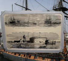 American Civil War Engravings Fort Pickens Castle Pickney 1861 US Navy Pub 1870s picture