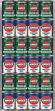AMOCO MOTOR OIL CAN MIX DISPLAY RACK GAS STATION PRINTED SIGN REMAKE ALUMINUM picture