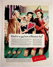 1940s Hamilton Watch Ad Valentine's Day Vintage Magazine Print Ephemera picture