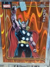 Topps 2026 Marvel Chrome Thor /25 Orange Refractor RayWave Variant Super Clean picture