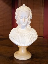 Goldscheider E&R Angelica Maria Marble Bust E&R Giannelli Italy gold Crown 9