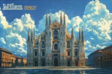 Milan Cathedral Italy, Duomo di Milano, Europe, Gothic Church -- Modern Postcard picture