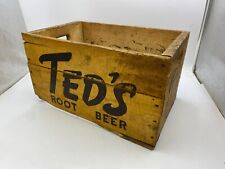 Ted's Root Beer Wooden Soda Crate 2 Doz. 12oz. Moxie Co Boston Antique 1950s picture