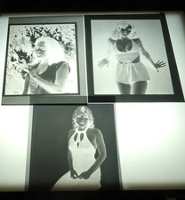 14 Large Format Black & White PHOTO NEGATIVES Pretty Young Ladies NICE picture