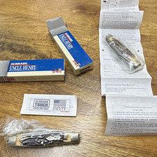 (1) Vintage Schrade Uncle Henry 885UH Senior Rancher Stockman USA Box Papers picture