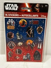 Disney Star Wars Force Awakens 4 Sticker Sheets 76 stickers 2015 New Sealed👀🔥 picture