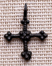 ANTIQUE LATE VIKING AGE c.12 CROSS CENTURY BYZANTINE TYPE ORTHODOX “BUDDED” 201 picture
