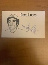 DAVE LOPES - BASEBALL - AUTOGRAPH SIGNED - INDEX CARD - AUTHENTIC- B6456 picture