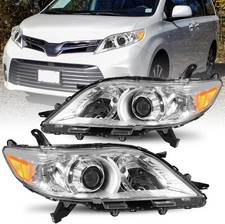 W/O LED DRL Halogen Headlight Assembly Compatible with 2011-2020 Toyota Sienna C picture