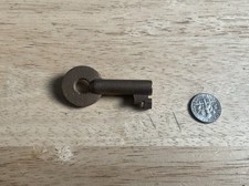 Vintage Large Brass Hollow Barrel Key picture