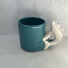 Vintage 1989 Bergschrund Seattle Coffee Mug Ocean Wave Dolphin Handle Painted picture