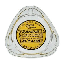 Vintage Marketing Ashtray / Rancho Lumber & Hardware / El Sobrante California CA picture