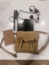 WWII Paramarine Airborne MAB Radio Set w/ Canvas Bag Headset & 1942 Manual picture