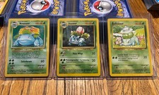 Pokemon Base Set Venusaur, Ivysaur, Bulbasaur Evolution Lot 1999 Unlimited MP picture