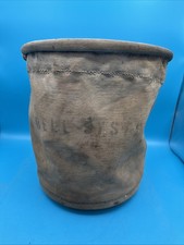 50s? Bell System Rope Handle W/ Clip Lineman Canvas Tool Bucket Bag Foster Corp. picture