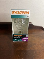 3 Vtg Sylvania Halogen Crystal Indoor Outdoor 50 Watt Light Bulbs 120V 2250Hrs picture