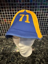 Vntg 1950’s University College School Team Blue & Gold #71 Beanie Cap-Size Large picture