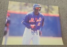RONNY MAURICIO SIGNED 8X10 PHOTO NEW YORK METS PROSPECT SS W/COA+PROOF WOW RARE picture