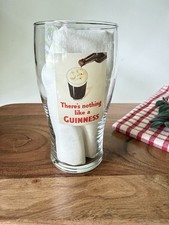 Guinness Beer Pint Glass There's Nothing Like a Guinness Retro Ad Harp picture
